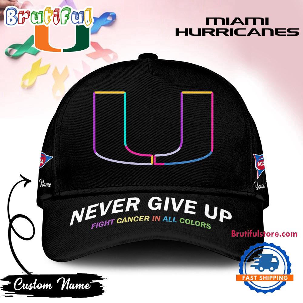 Miami Hurricanes 2025 NCAA FIGHT CANCER IN ALL COLORS Classic Cap
