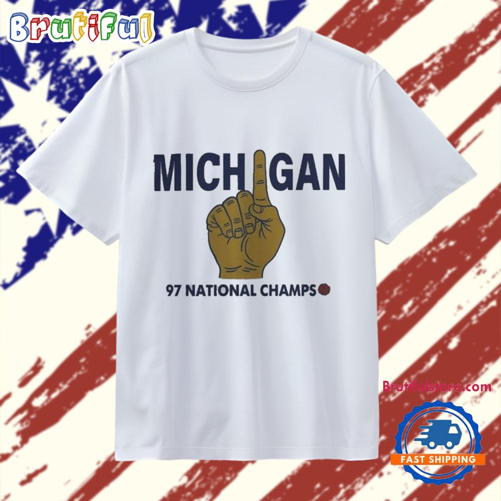 Michigan Wolverines 1997 National Champs Nebraska Rivalry T Shirt