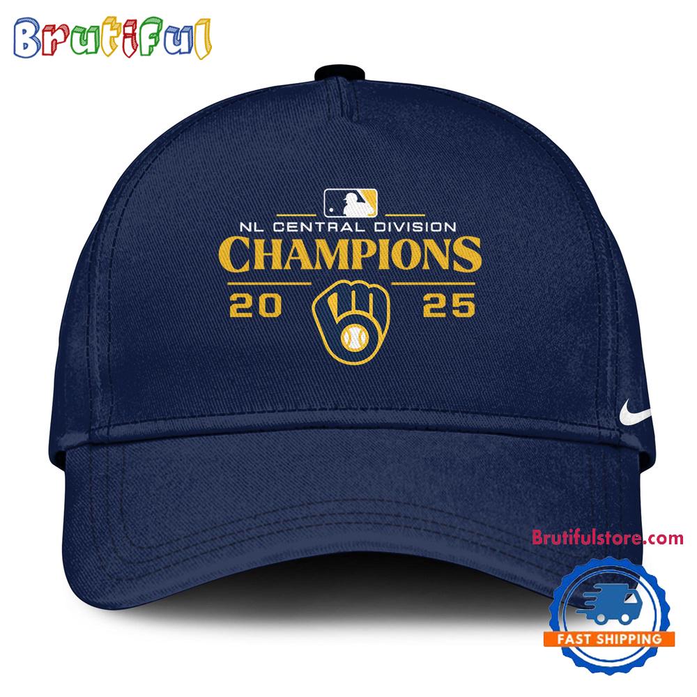 Milwaukee Brewers 2025 NL Central Division Champions Limited Edition Baseball Cap