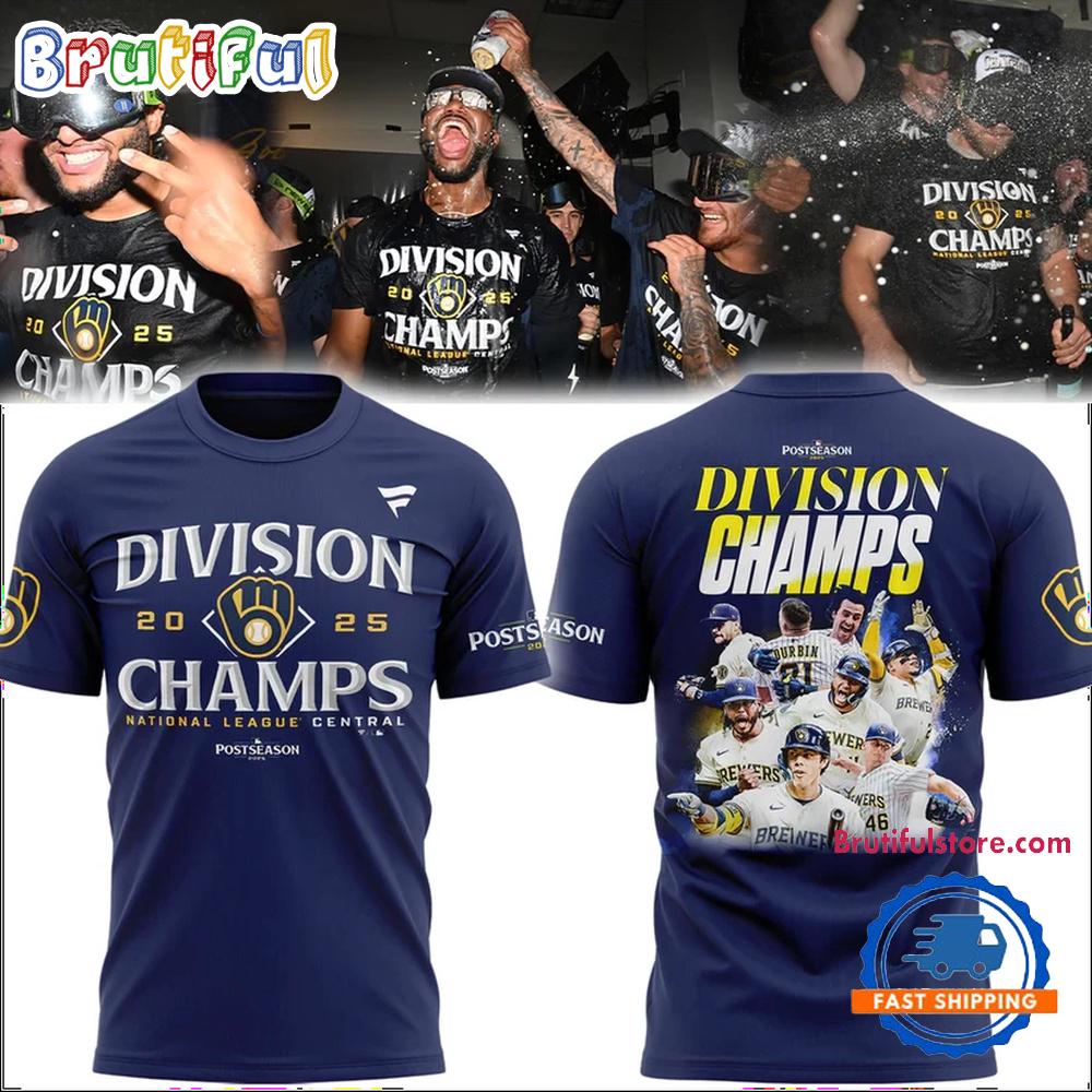 Milwaukee Brewers 2025 NL Central Division Champions This season is for Ueck Graphic 3D Shirt