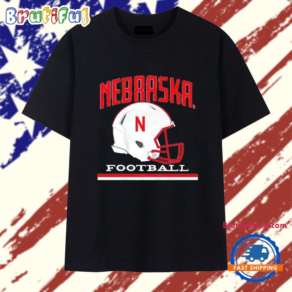 Nebraska Cornhuskers Football Vintage Helmet T Shirt