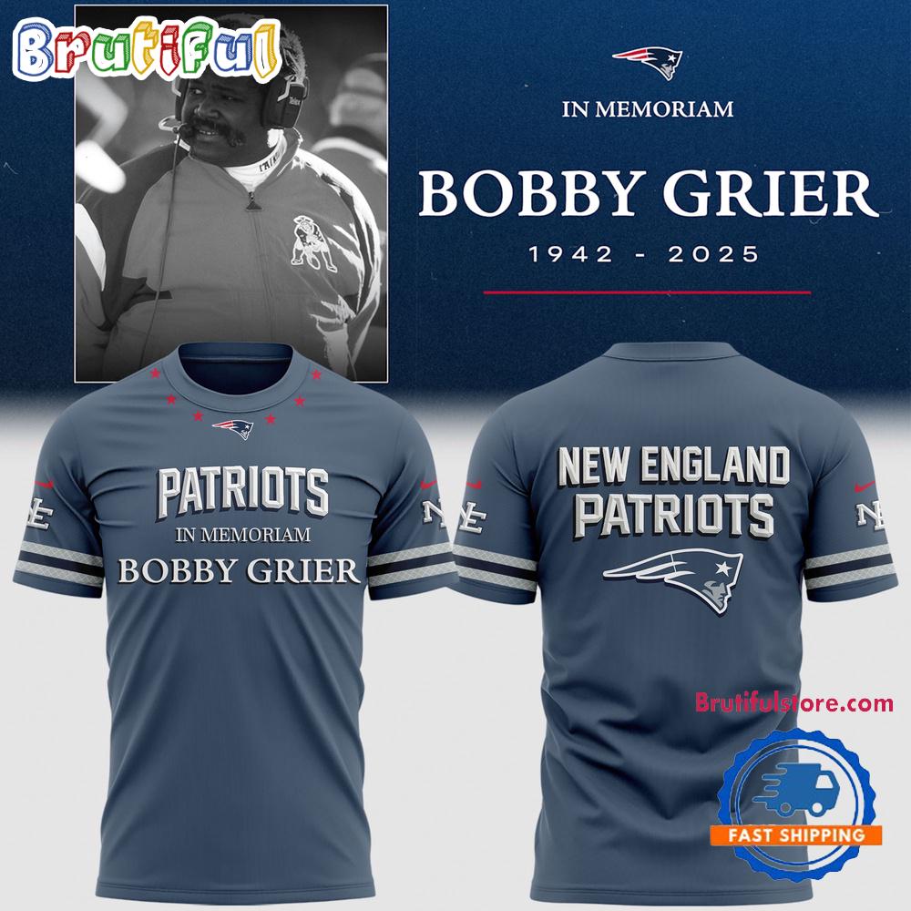 New England Patriots In Memoriam Bobby Grier 2025 T Shirt