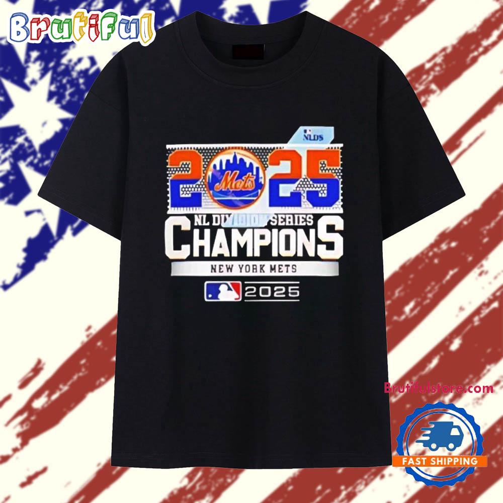 New York Mets 2025 MLB Postseason NL Division Series Champions Celebration T Shirt