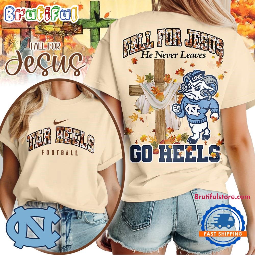 North Carolina Tar Heels 2025 NCAA Season Fall For Jesus Unisex 3D Shirt