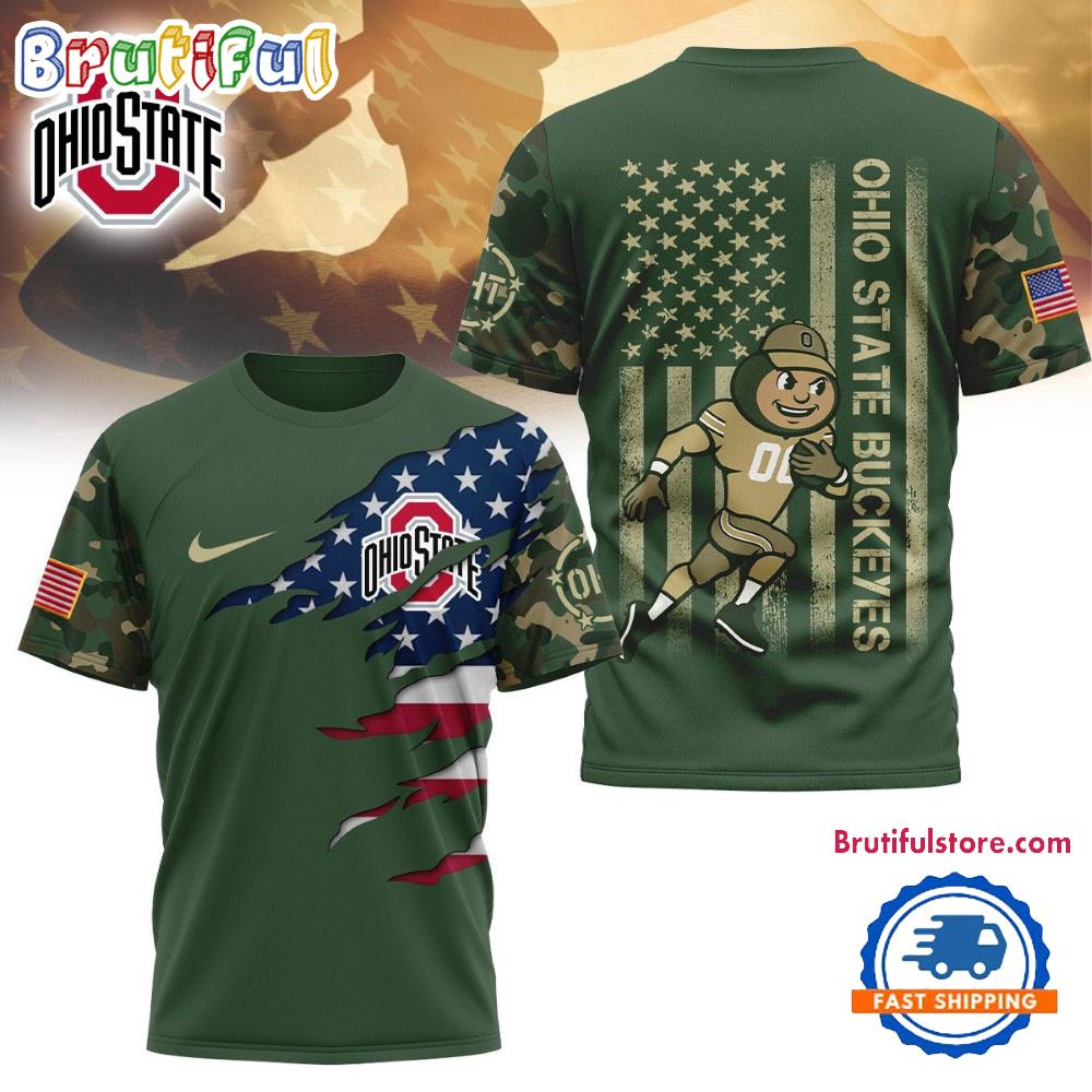Ohio State Buckeyes 2025 NCAA Veteran Limited 3D Shirt