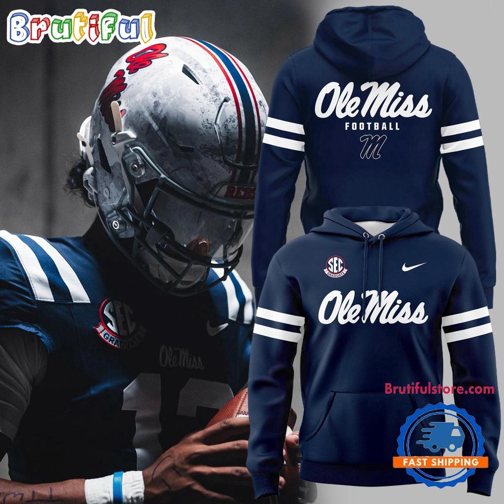 Ole Miss Rebels Football Gameday 2025 Navy Blue Hoodie