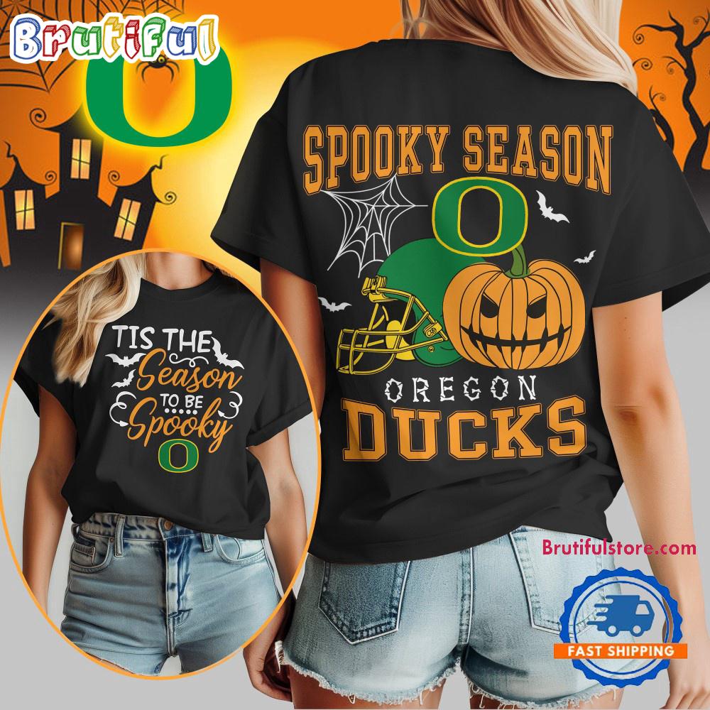Oregon Ducks 2025 NCAA Halloween Spooky Season Vintage T Shirt