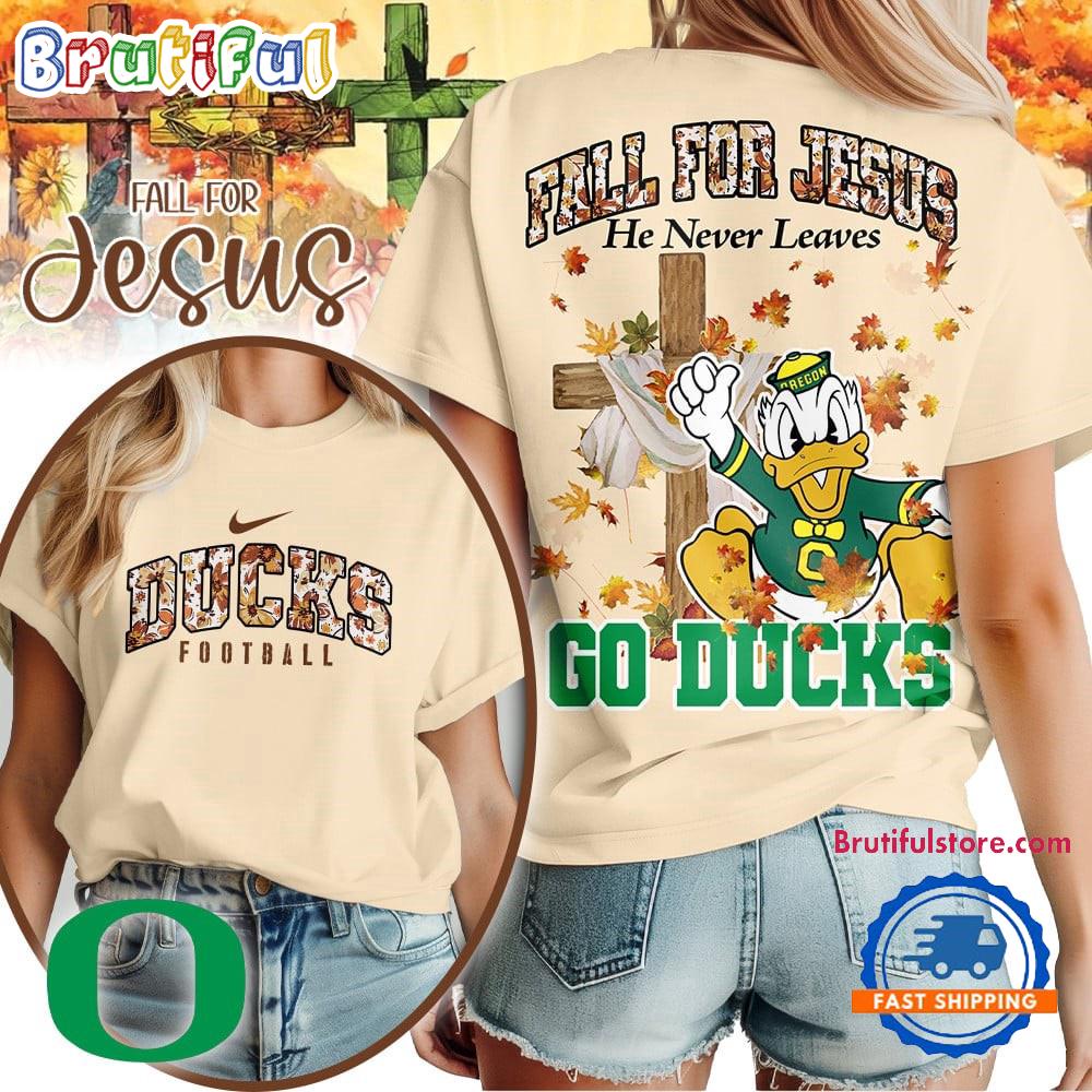 Oregon Ducks 2025 NCAA Season Fall For Jesus Unisex 3D Shirt