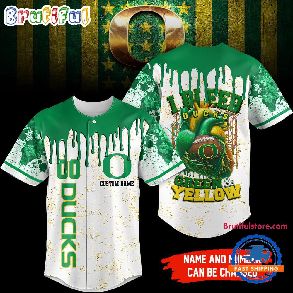 Oregon Ducks NCAA I Bleed Baseball Jersey