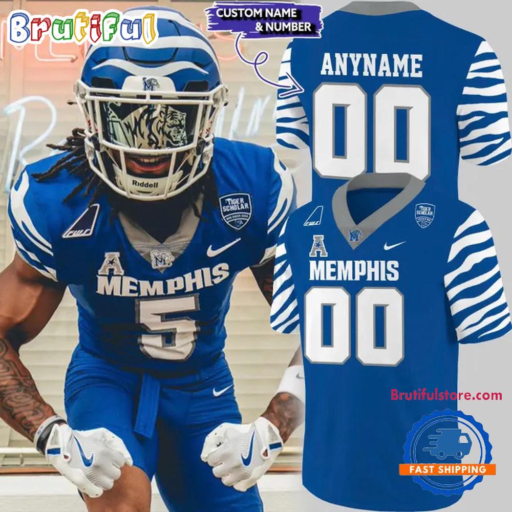 Royal Memphis Tigers Football Gameday 2025 Jersey Shirt