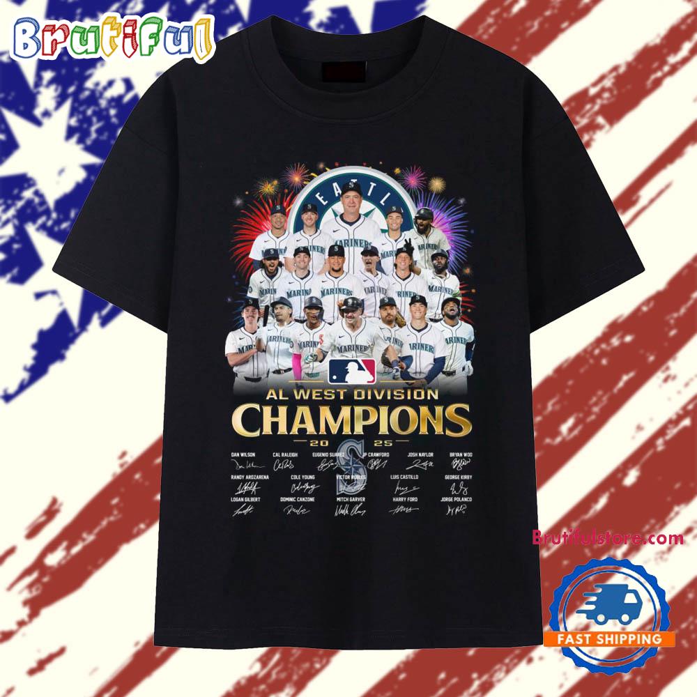 Seattle Mariners Champ AL West 2025 Team Graphic T Shirt