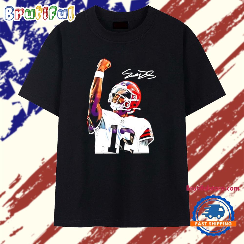 Shedeur Sanders Cleveland Browns Football NFL Signature T Shirt