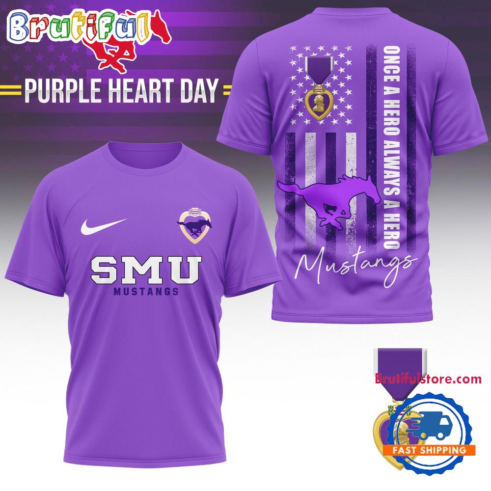 SMU Mustangs NCAA National Purple Heart Day Unisex 3D Shirt