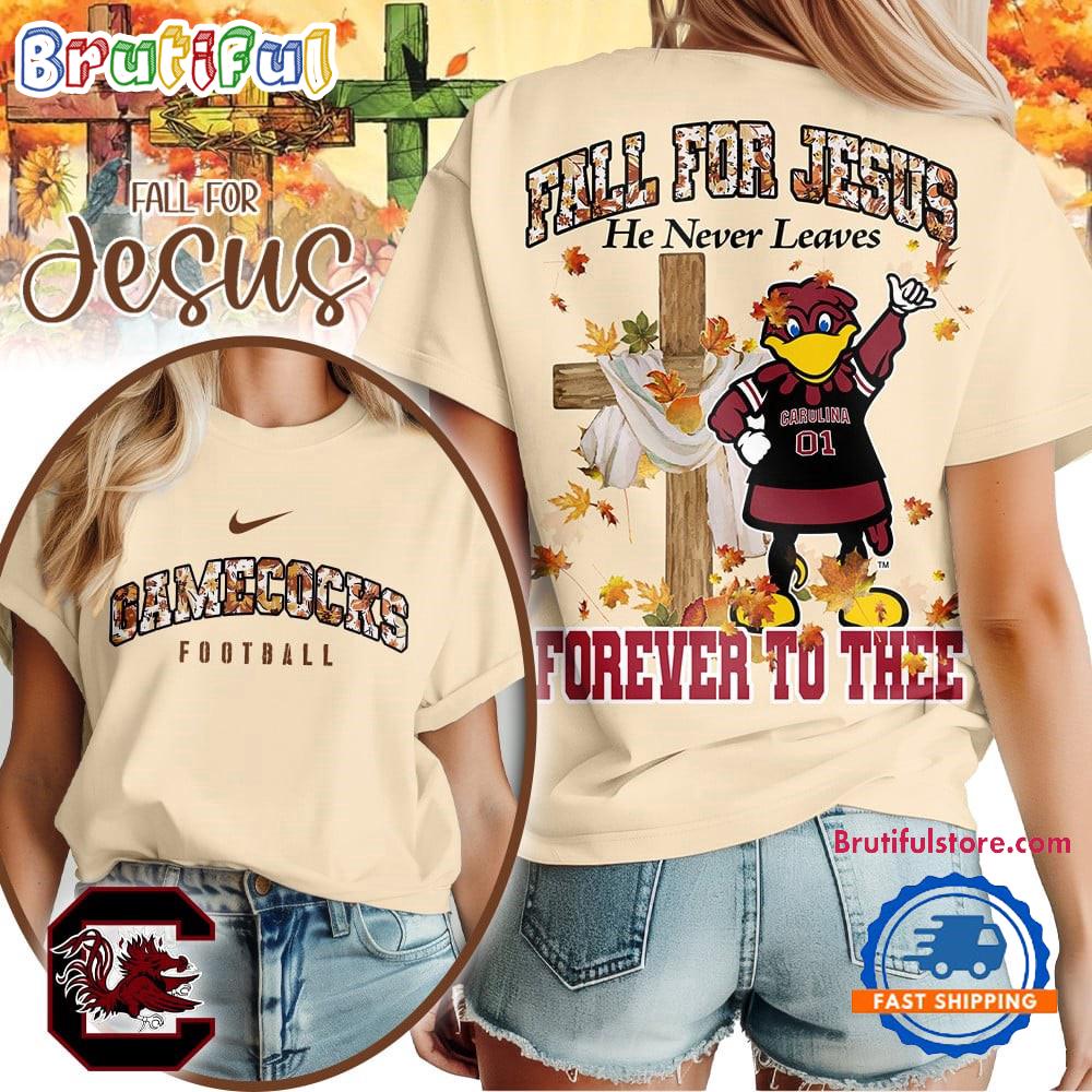 South Carolina Gamecocks 2025 NCAA Season Fall For Jesus Unisex 3D Shirt