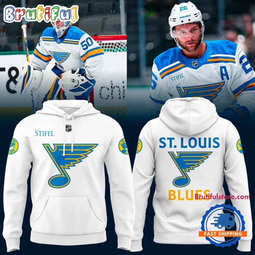 St. Louis Blues Fanatics White Away Limited Edition 2025 Hoodie