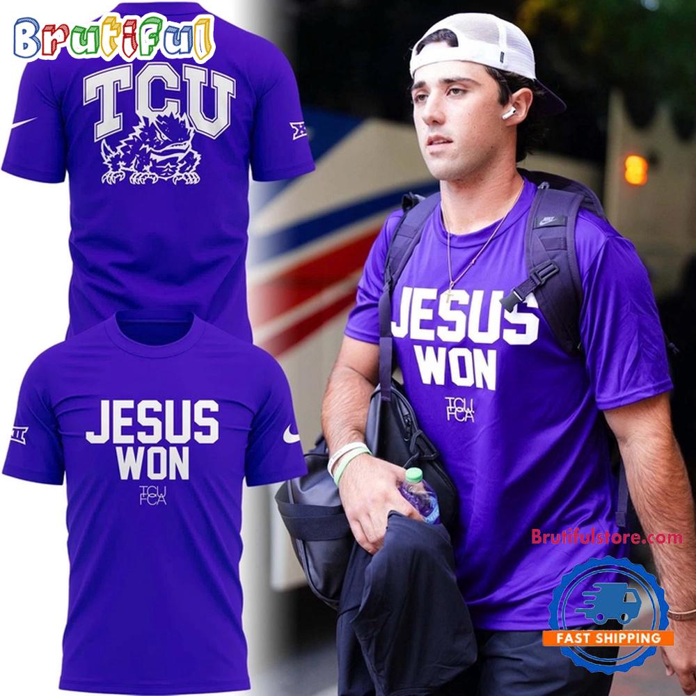 TCU Horned Frogs Jesus Won 2025 Limited Edition T Shirt