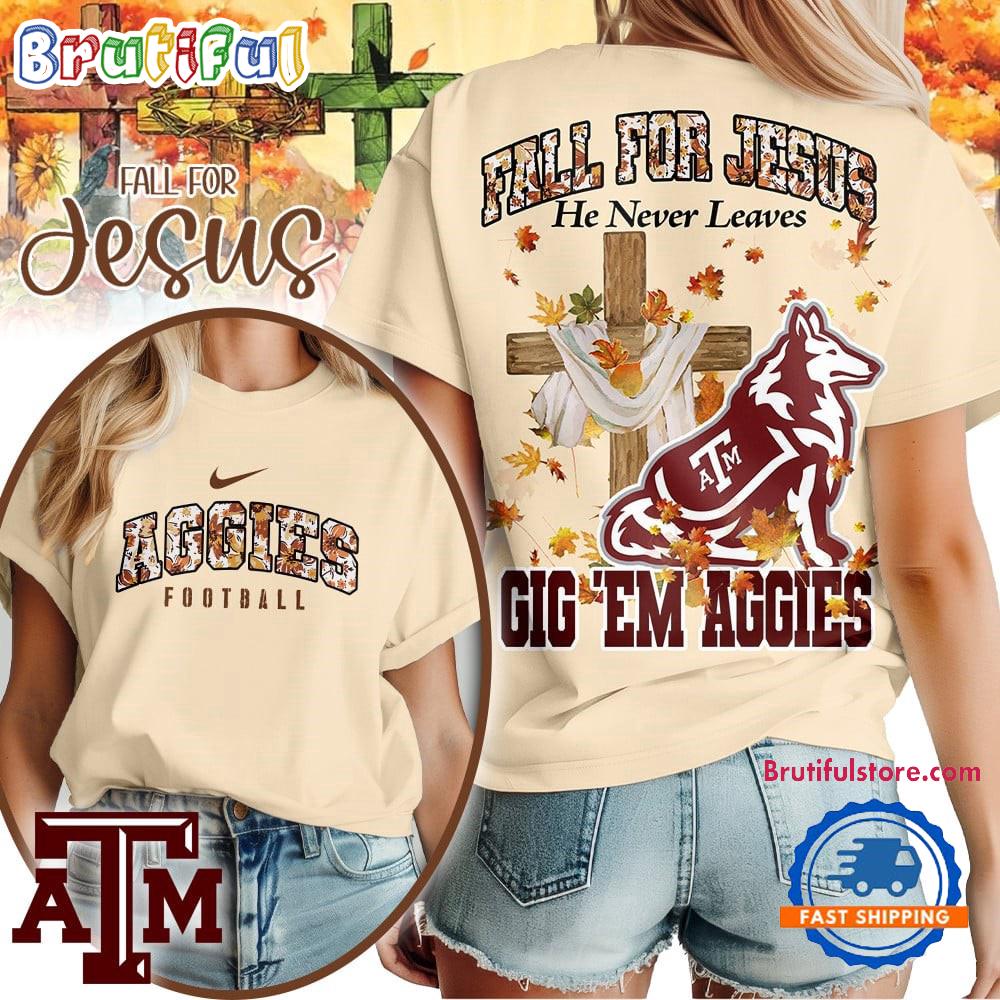 Texas AM Aggies 2025 NCAA Season Fall For Jesus Unisex 3D Shirt