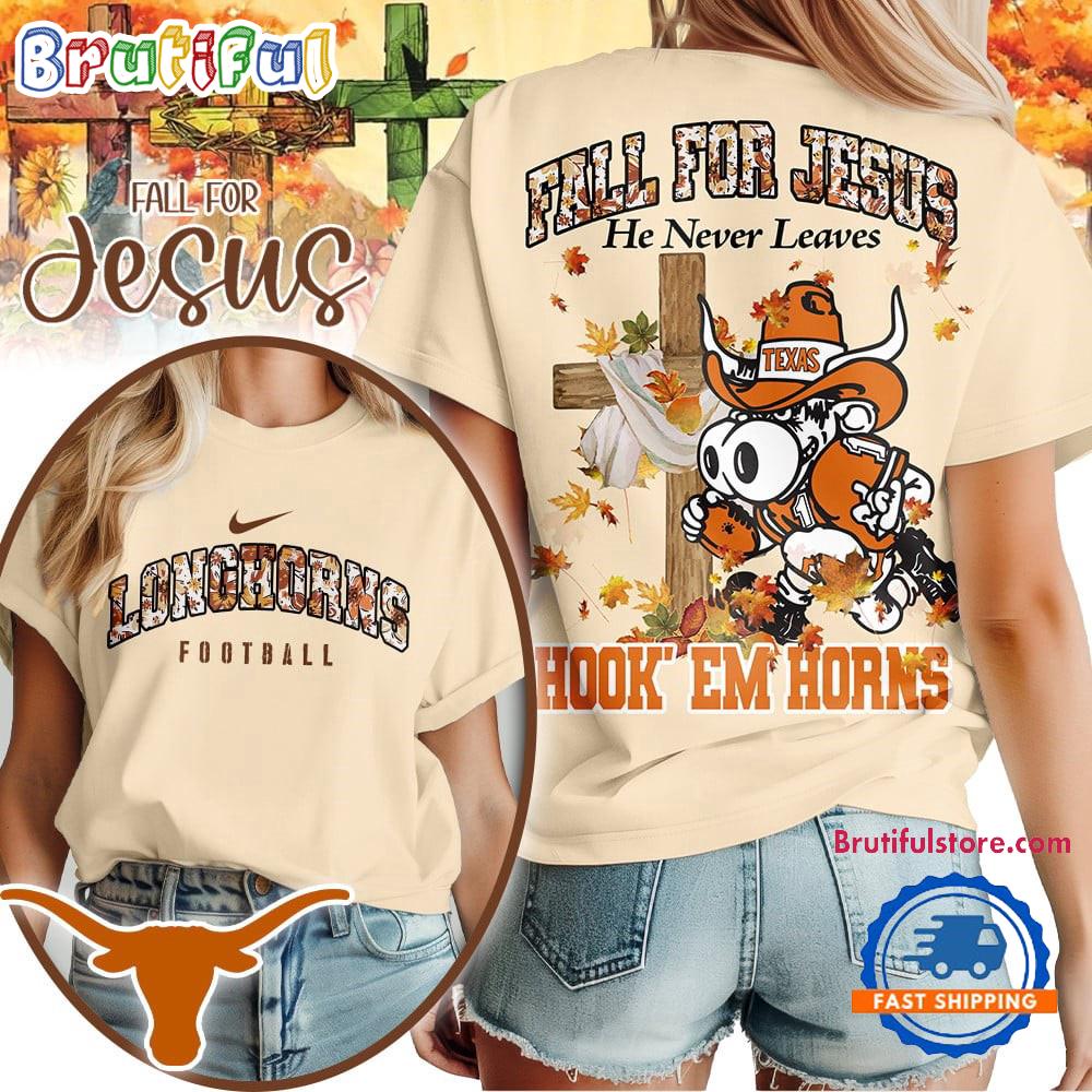 Texas Longhorns 2025 NCAA Season Fall For Jesus Unisex 3D Shirt
