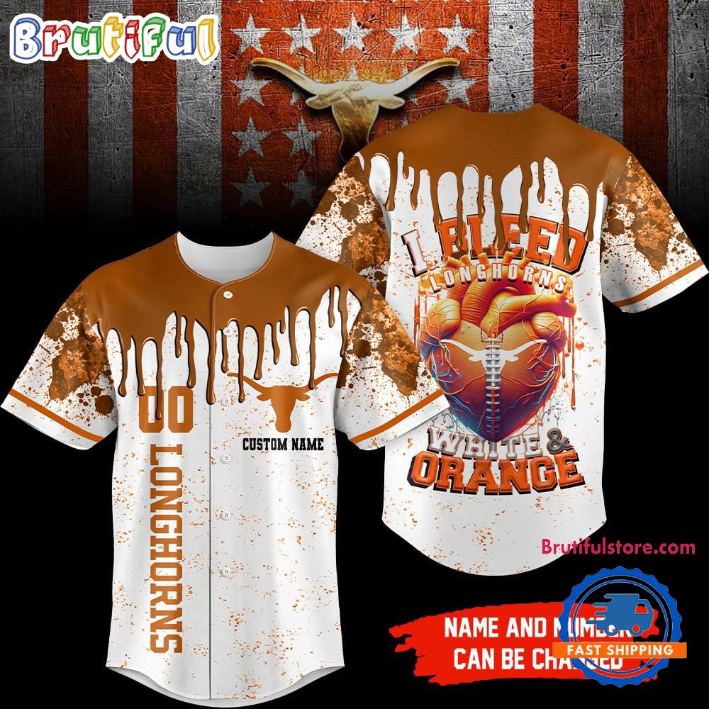 Texas Longhorns NCAA I Bleed Baseball Jersey