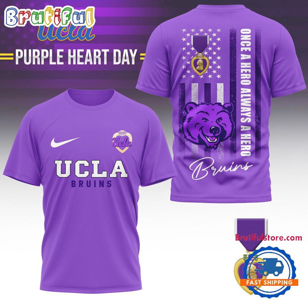 UCLA Bruins NCAA National Purple Heart Day Unisex 3D Shirt