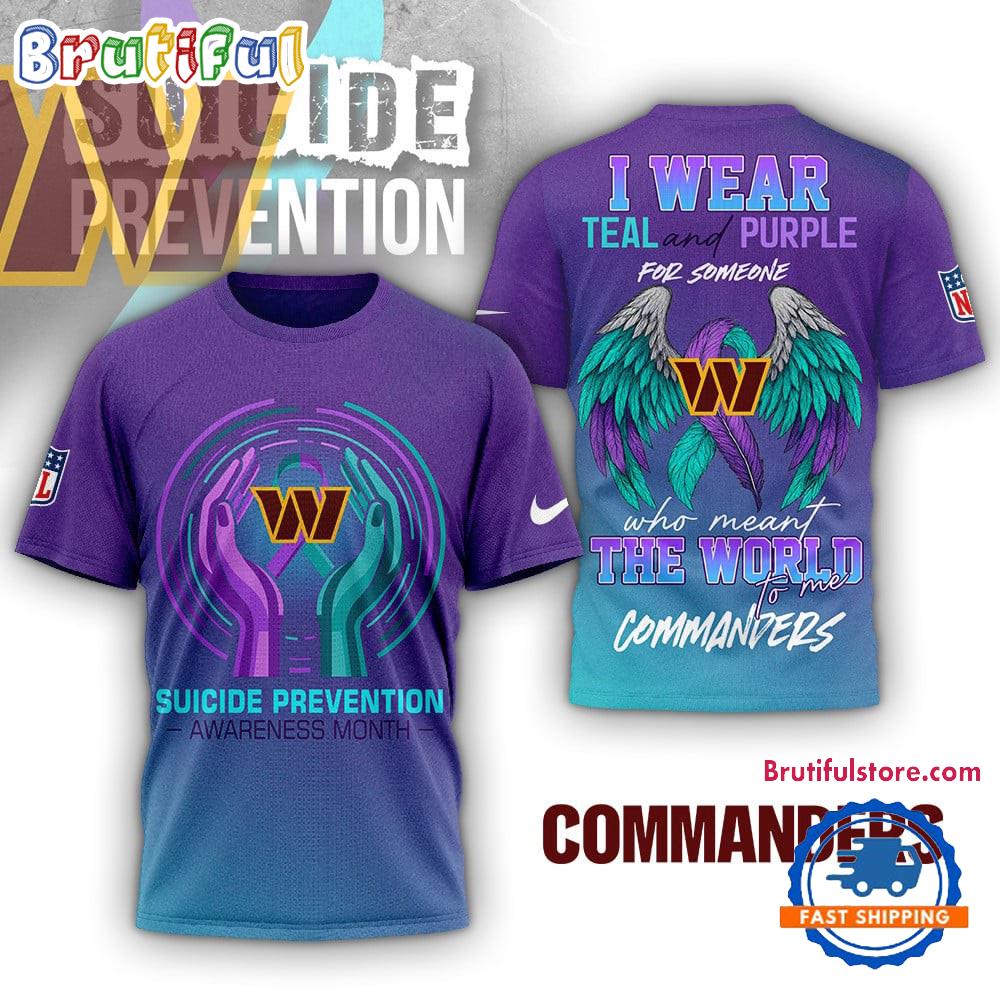 Washington Commanders NFL National Suicide Prevention Month 3D Shirt