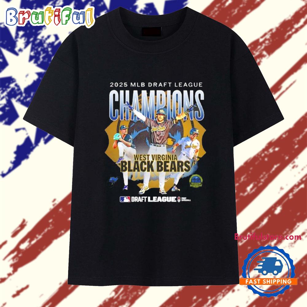 West Virginia Black Bears 2025 MLB Draft League Champions T Shirt