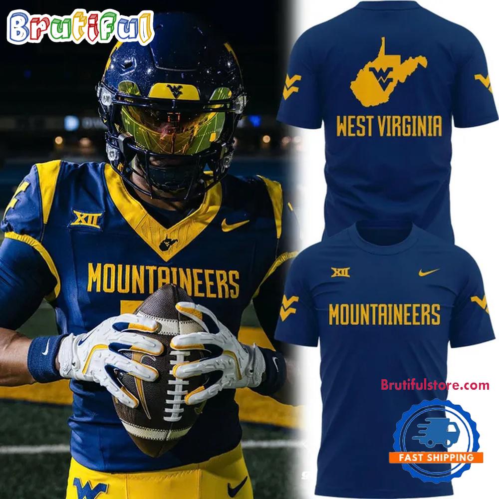 West Virginia Mountaineers Football 2025 New Uniform T Shirt