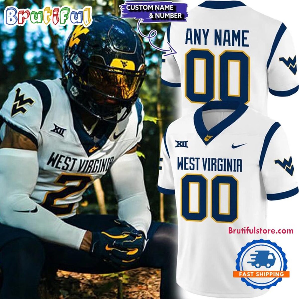 West Virginia Mountaineers Football Game White Limited Edition