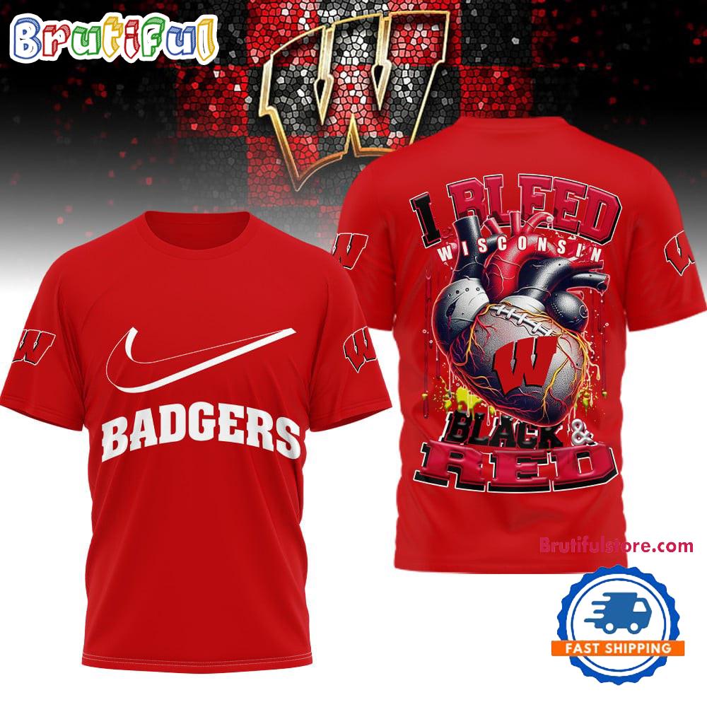 Wisconsin Badgers 2025 NCAA I Bleed Unisex 3D Shirt