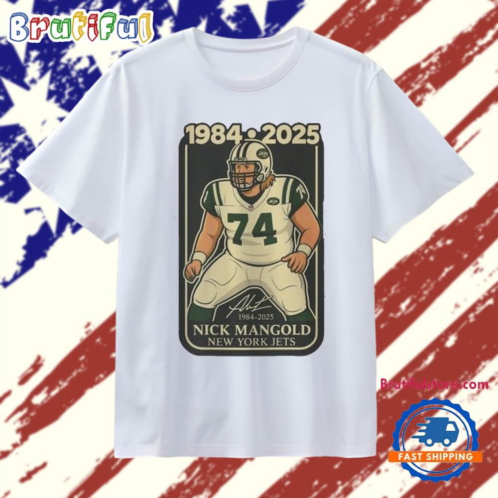 1984-2025 Nick Mangold New York Jets Signature T Shirt
