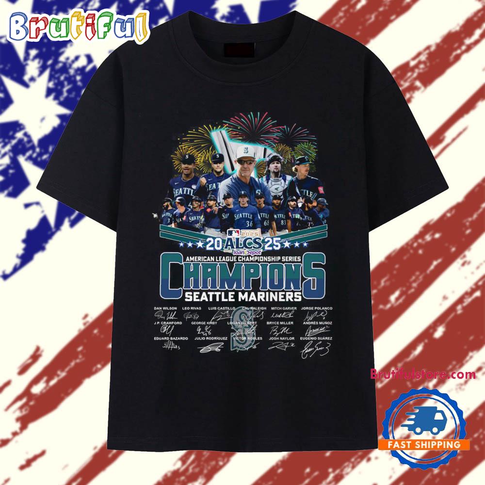 2025 ALCS Champions Seattle Mariners Baseball Vintage T Shirt