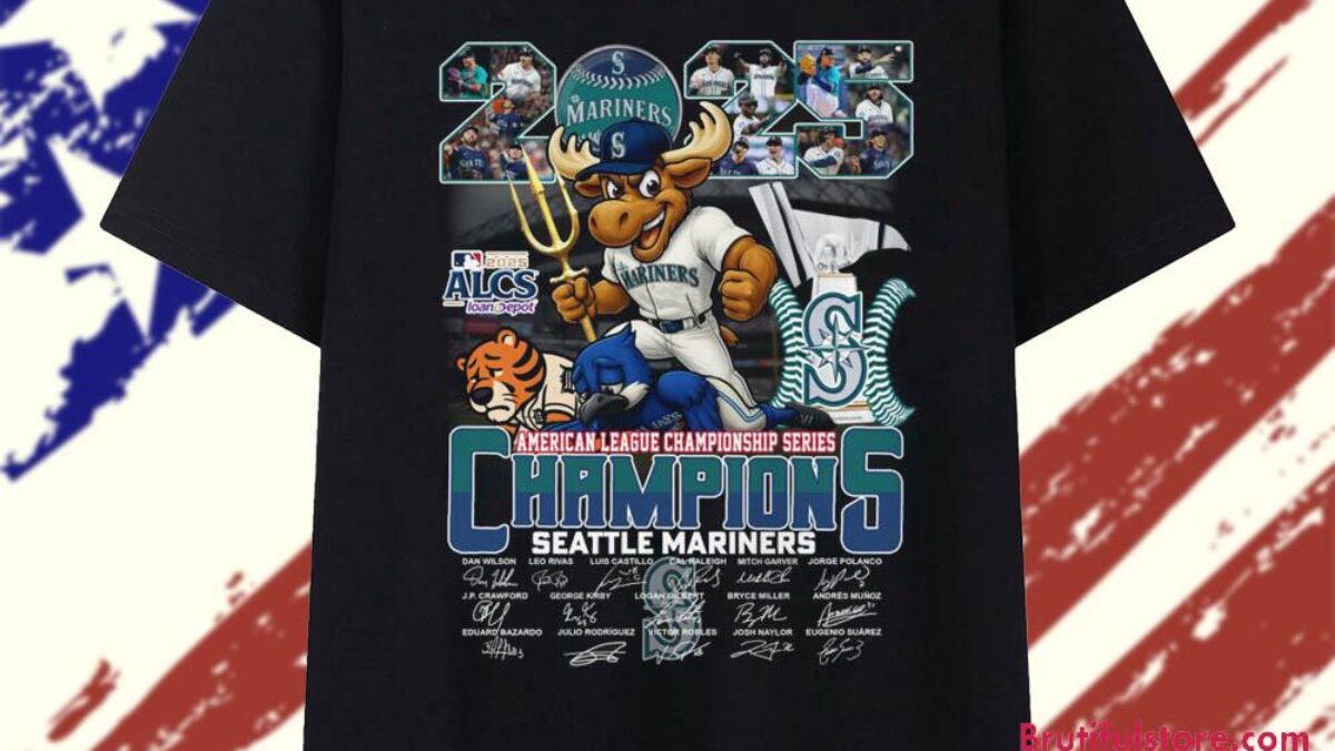 2025 ALCS Champions Seattle Mariners Mascot Design New T Shirt