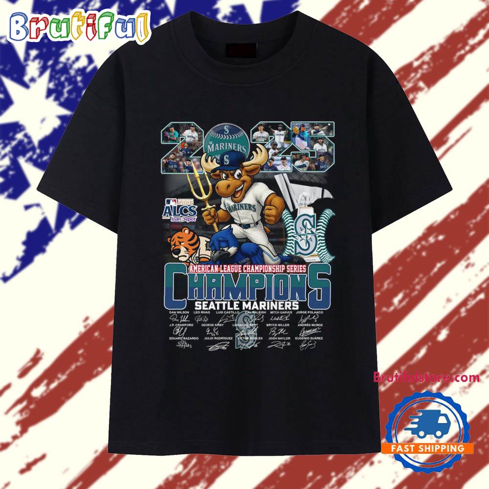 2025 ALCS Champions Seattle Mariners Mascot Design New T Shirt