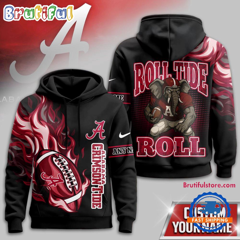 Alabama Crimson Tide NCAA Victory Flame Personalized Hoodie Shirt