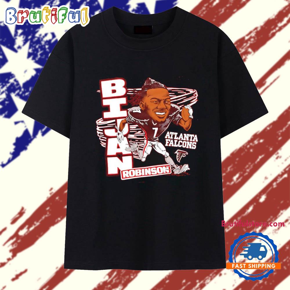 Atlanta Falcons Bijan Robinson Caricature Signature T Shirt