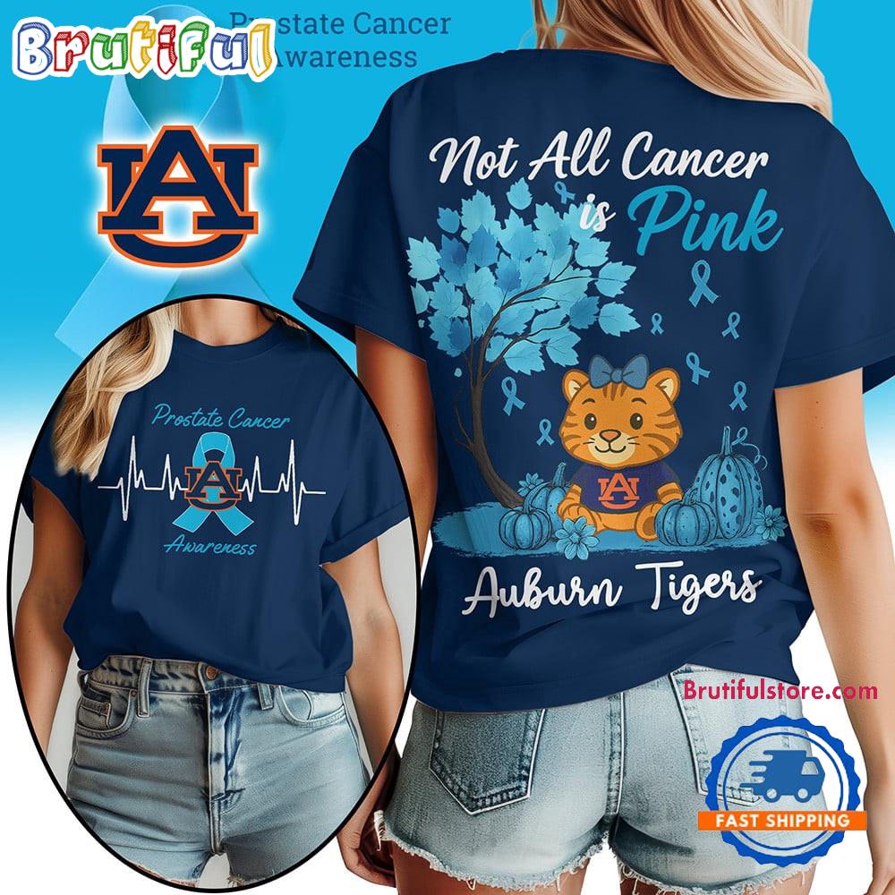 Auburn Tigers 2025 NCAA Prostate Cancer Awareness Unisex 3D Shirt