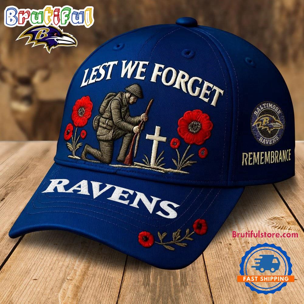 Baltimore Ravens 2025 NFL Lest We Forget Remembrance Classic Cap