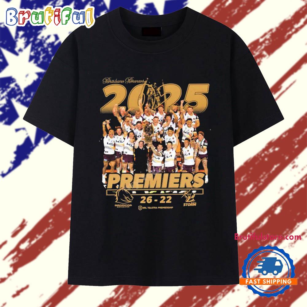 Brisbane Broncos 2025 NRL Photo T Shirt