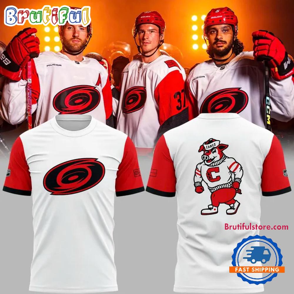 Carolina Hurricanes Strutting Stormy Road Uniform 2025 3D Shirt