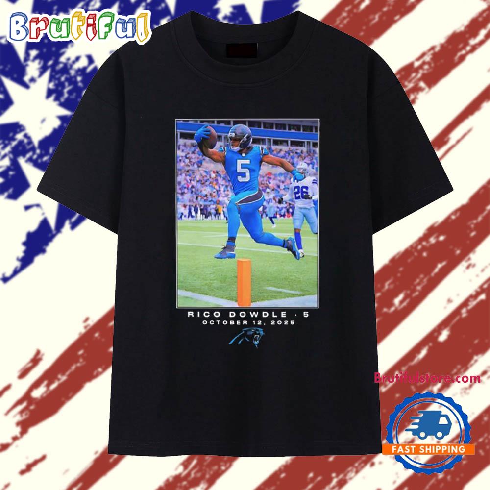 Carolina Panthers Rico Dowdle 2025 NFL Flash Features Week 6 T Shirt