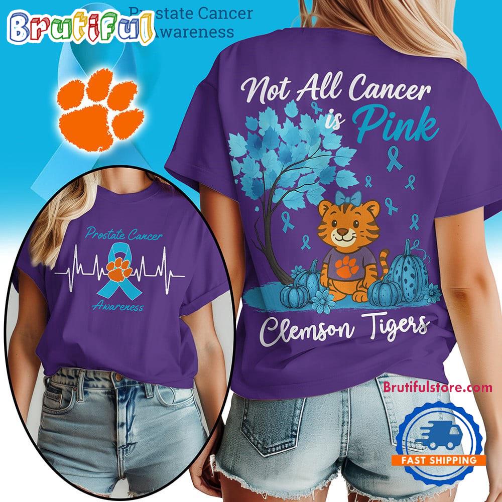 Clemson Tigers 2025 NCAA Prostate Cancer Awareness Unisex 3D Shirt