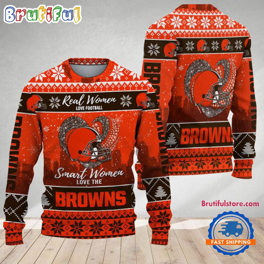 Cleveland Browns Real Women Love Football Ugly Christmas Sweater