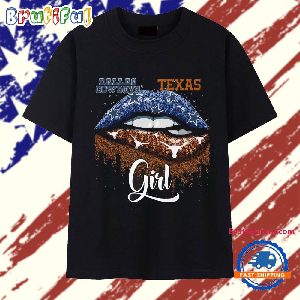 Dallas Cowboys And Texas Girl Vintage T Shirt