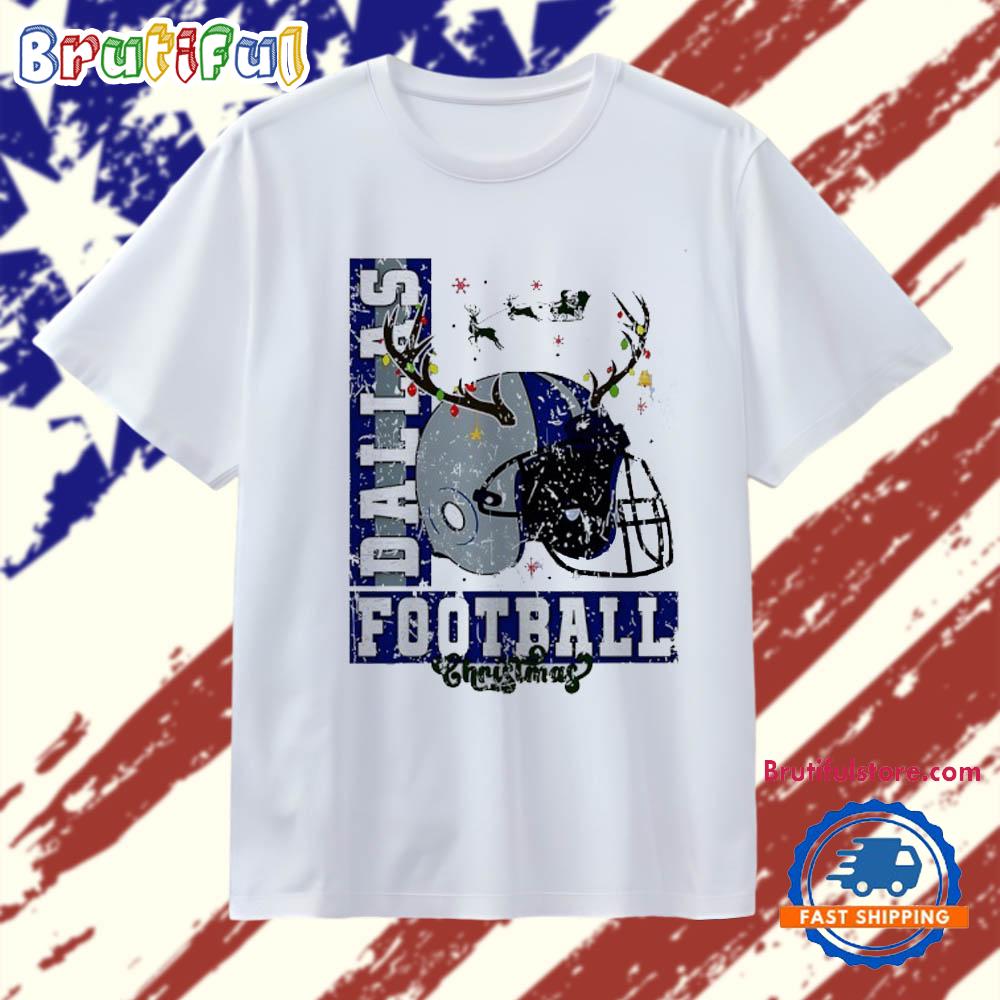 Dallas Cowboys Football Game Day Christmas Helmet T Shirt