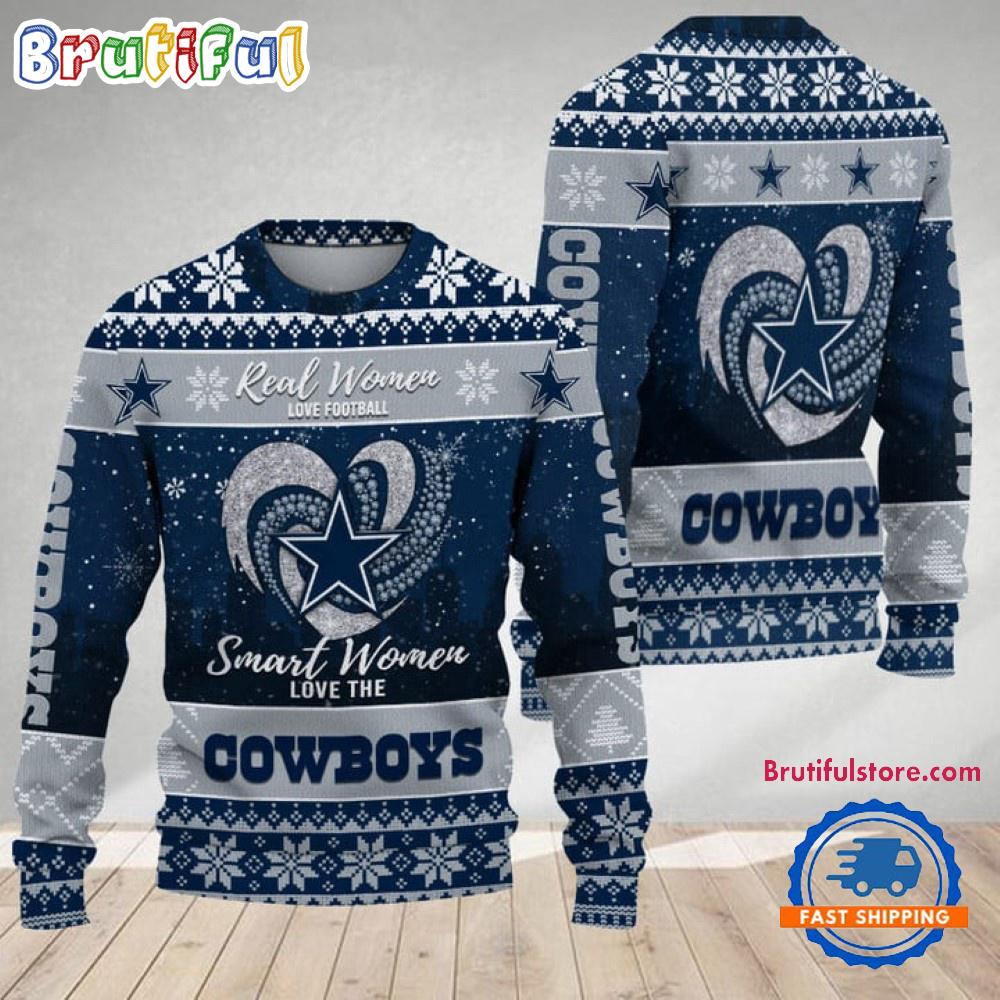 Dallas Cowboys Real Women Love Football Ugly Christmas Sweater