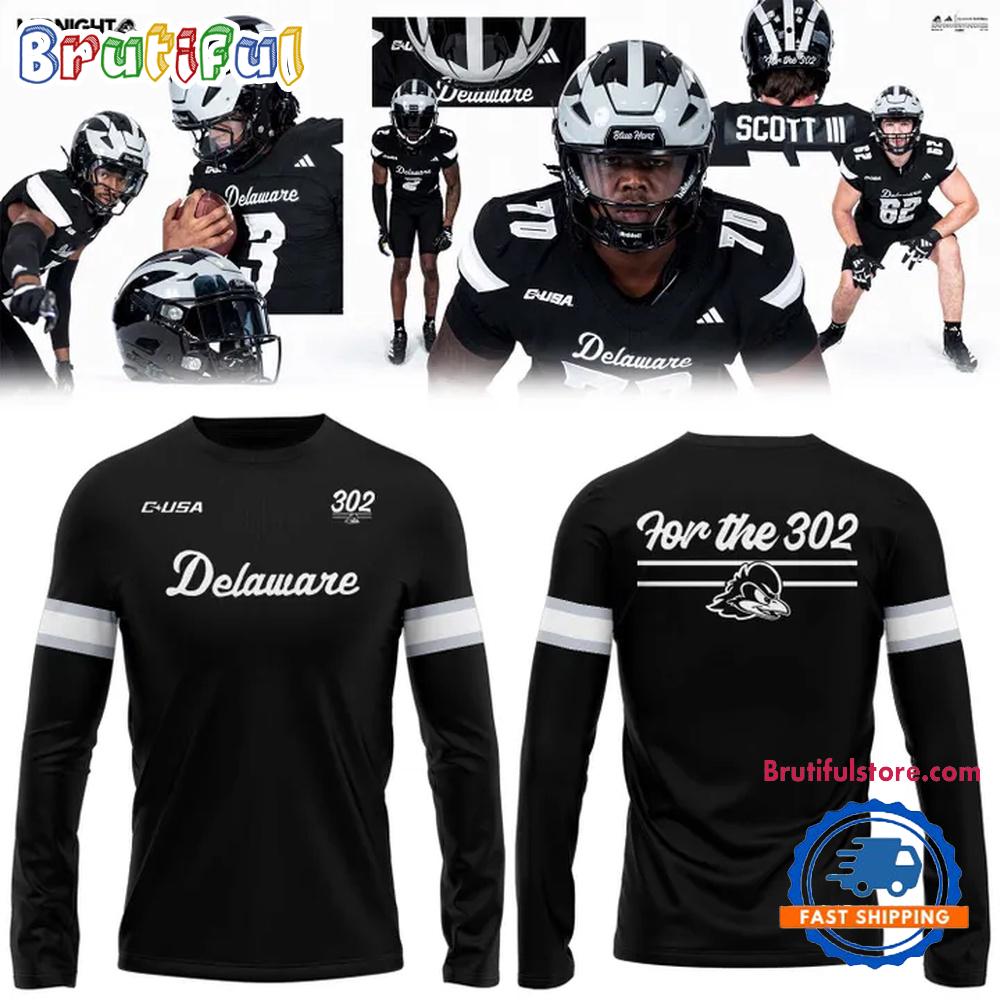 Delaware Fightin' Blue Hens Football Midnight Collection Uniform 2025 Long Sleeve Shirt
