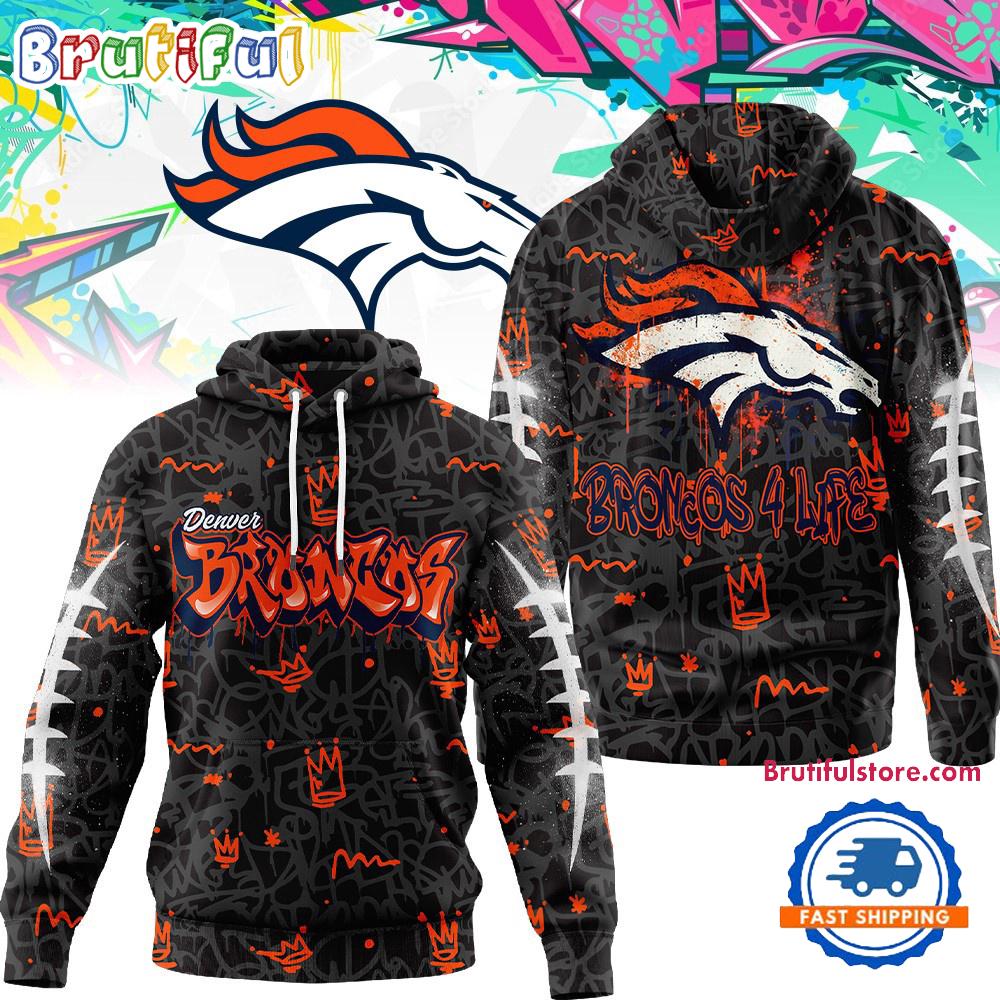 Denver Broncos NFL Special Graffiti My Team 4 Life All Over Print Hoodie Shirt