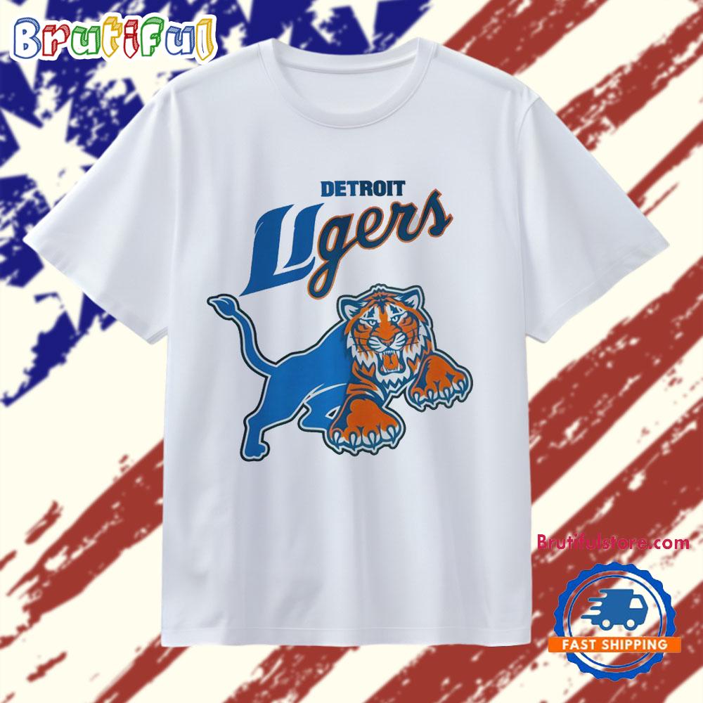 Detroit Lions x Detroit Tigers Logo Sporty 2025 T Shirt