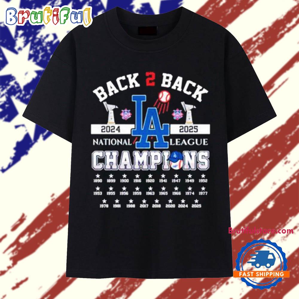 Dodgers B2B 2024-2025 National League Champions T Shirt