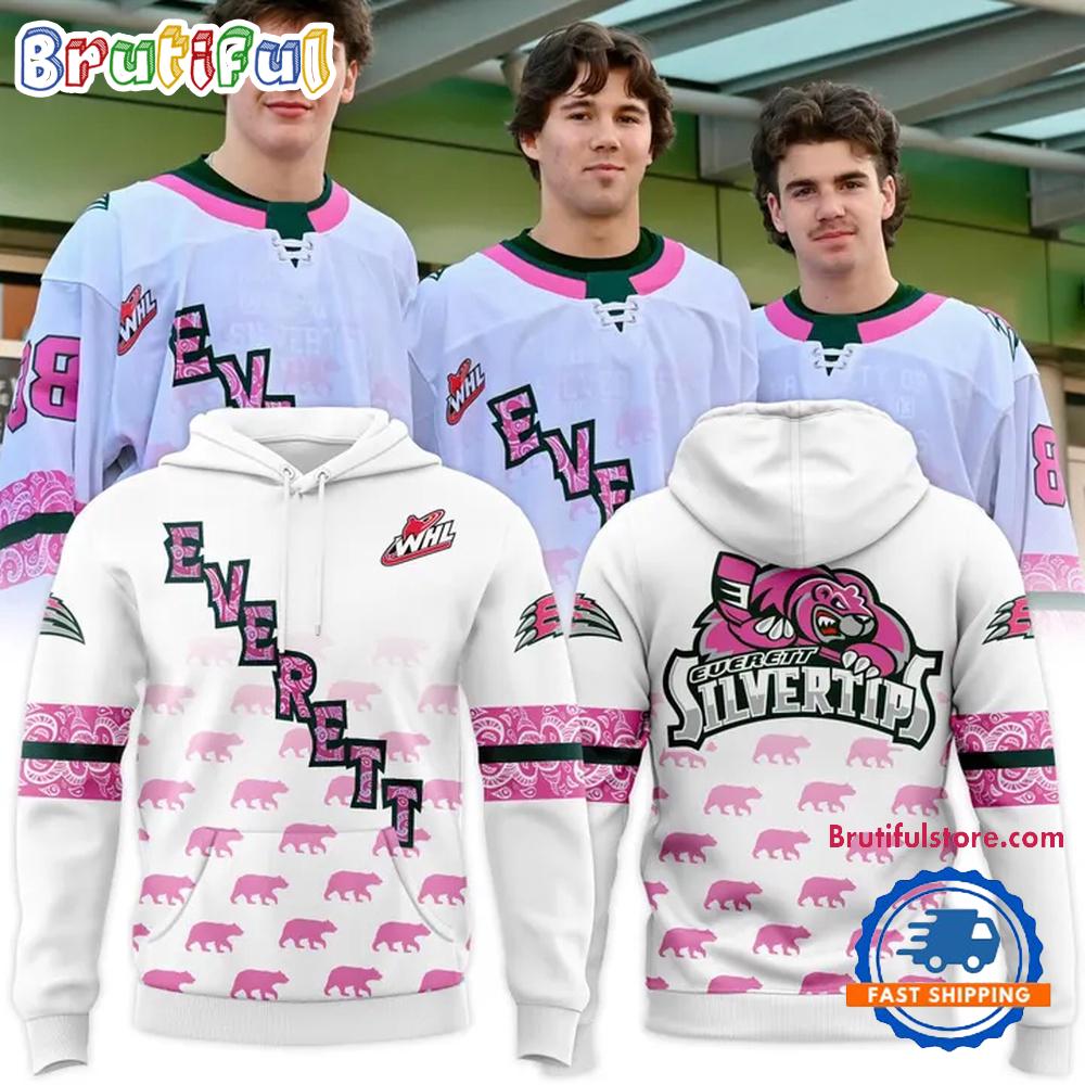 Everett Silvertips Cancer Specialty 2025 Hoodie Shirt